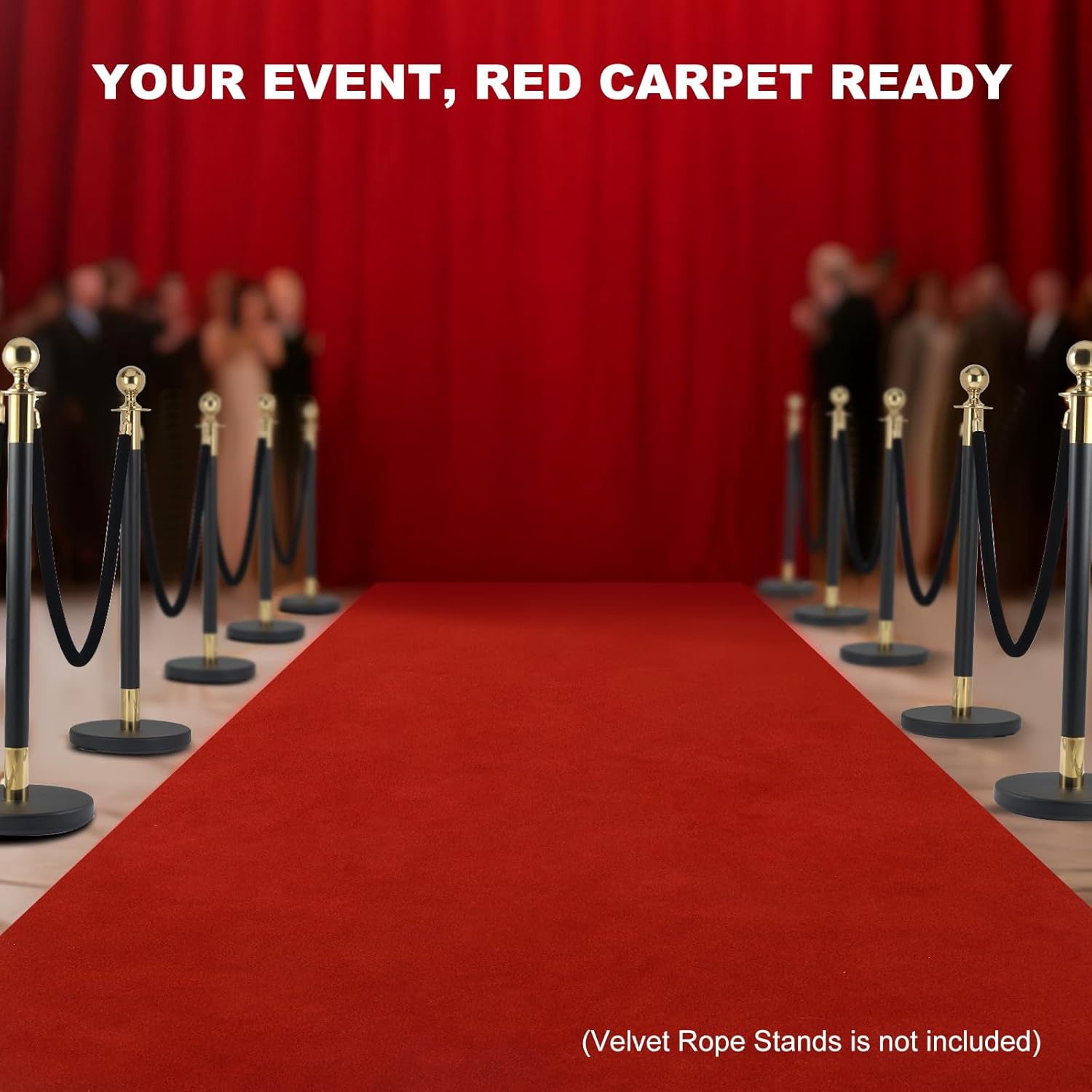 450GSM Thick Dark Red Carpet Runner, 3x10 FT Event Carpet,with TPR Rubber Non-Slip Backing for Wedding, Party, Indoor & Outdoor Use